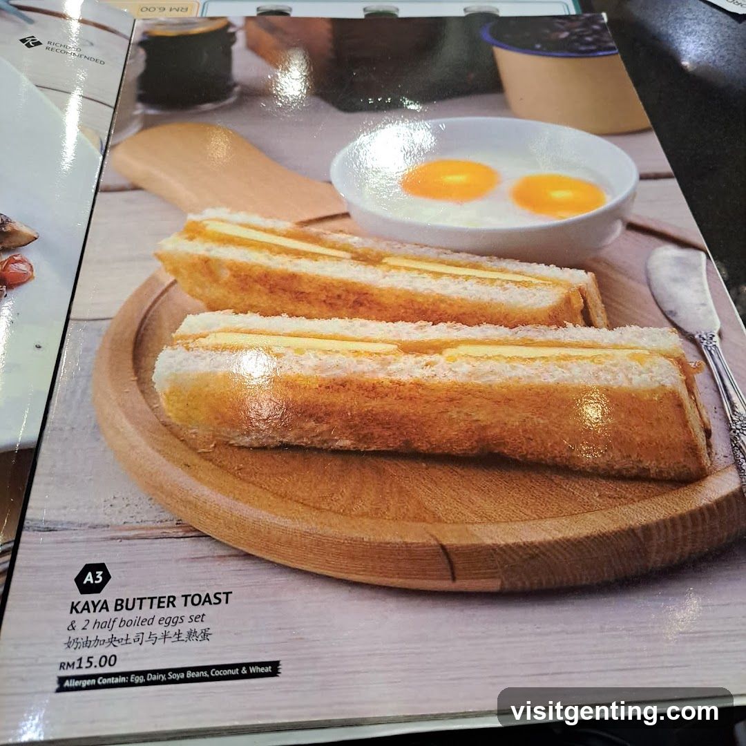 Kaya Butter Toast & 2 half boiled eggs set