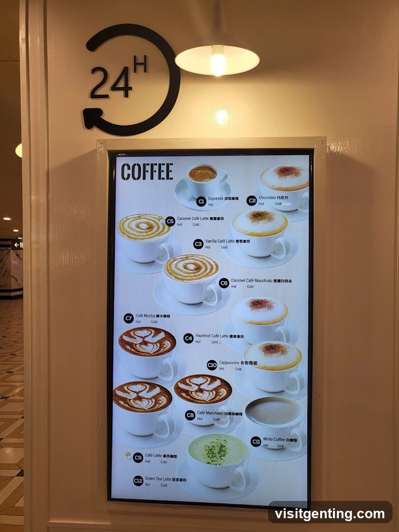 Coffee Menu Display