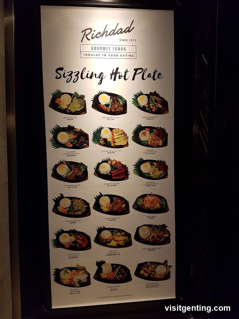 Richdad Sizzling Hot Plate Menu