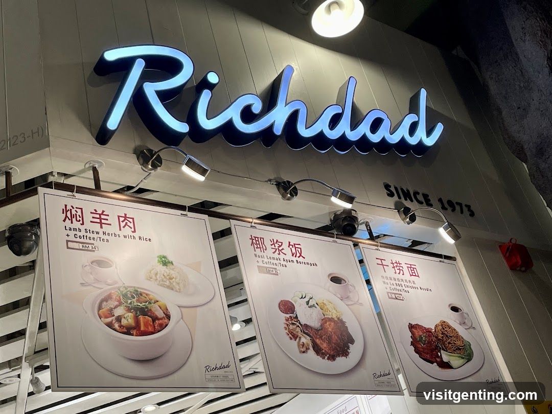 Richdad Restaurant Signage and Menu Posters