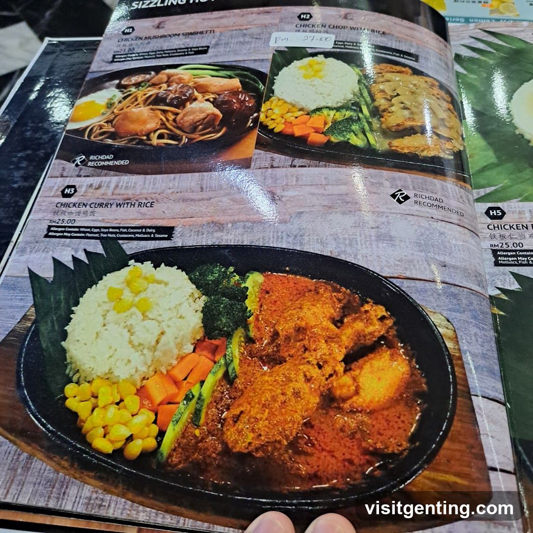 Richdad Recommended Menu Page