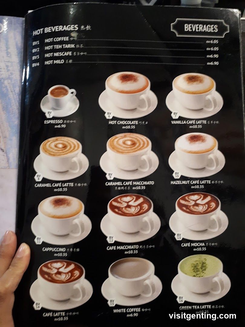 Hot Beverages Menu