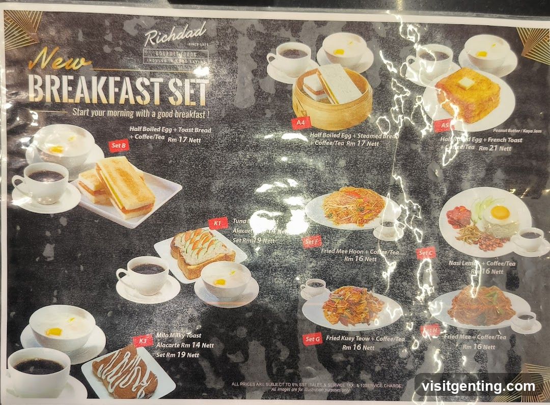 Richdad New Breakfast Set Menu
