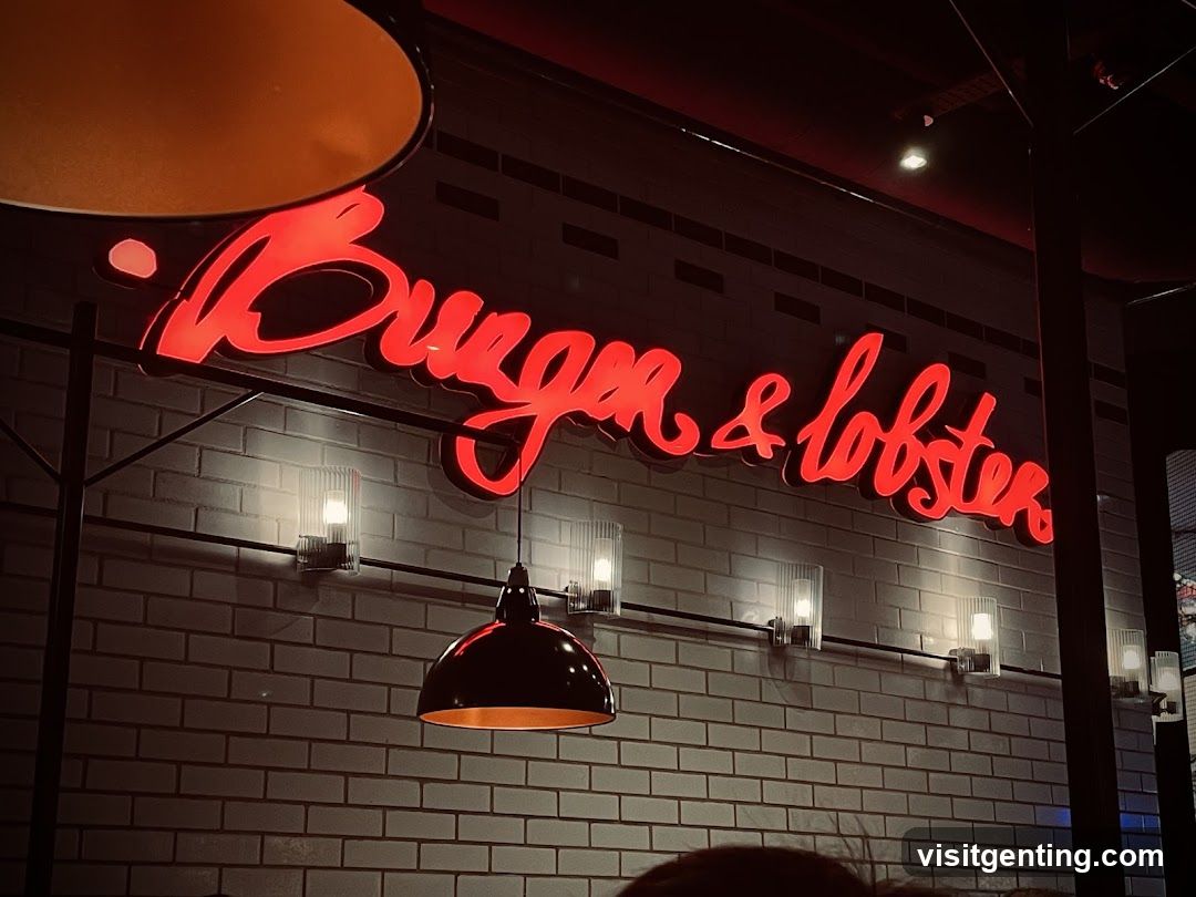 Burger & Lobster Signage Interior