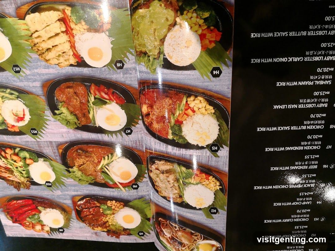 Restaurant Menu Display