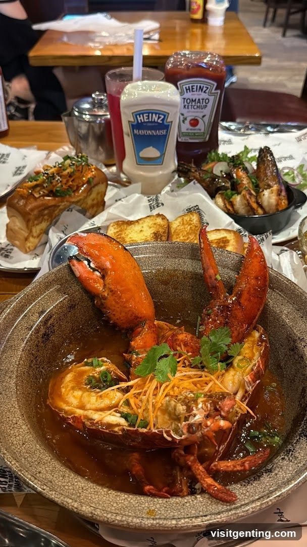 Dining Table with Seafood Dish