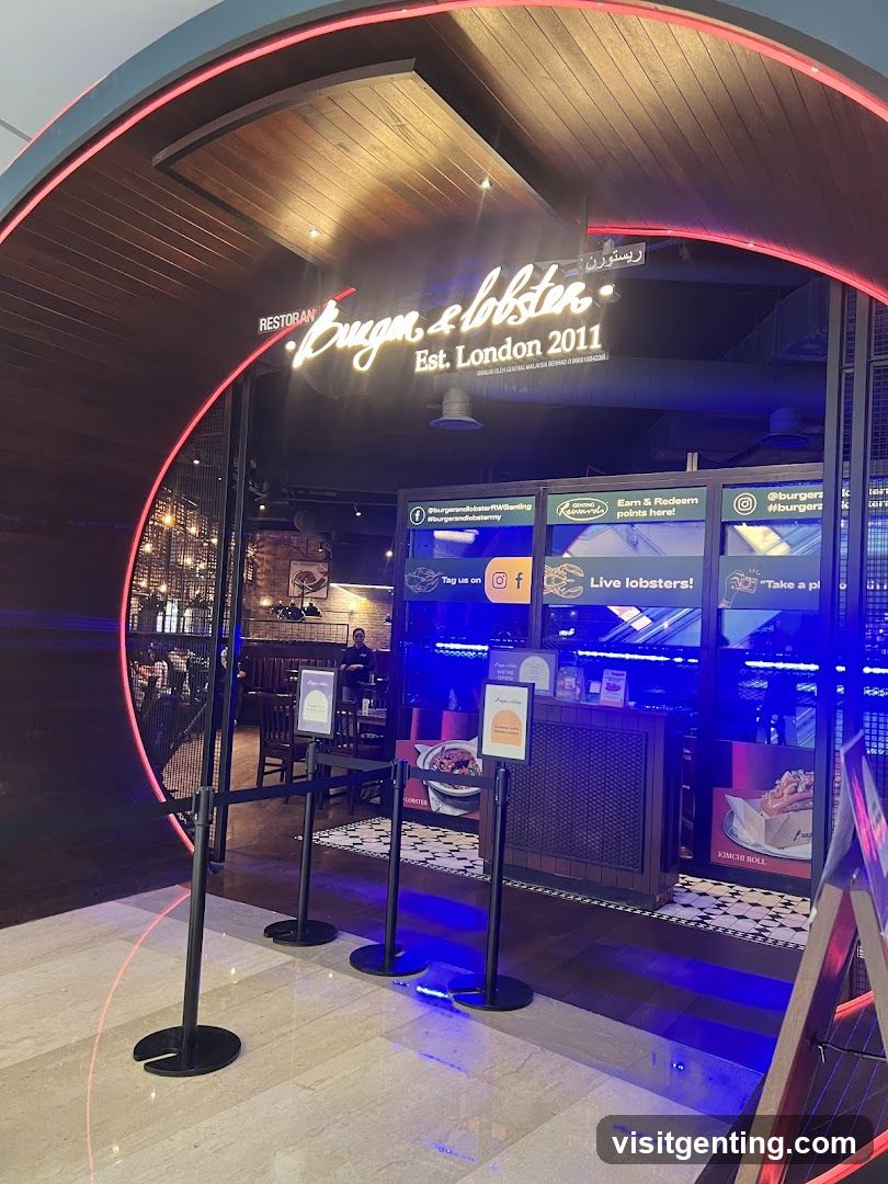 Burger & Lobster Restaurant Entrance