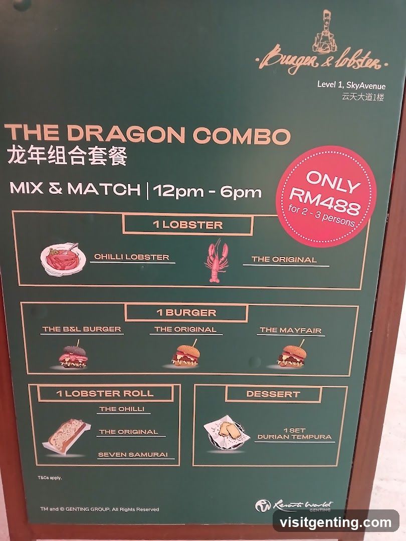 The Dragon Combo Menu