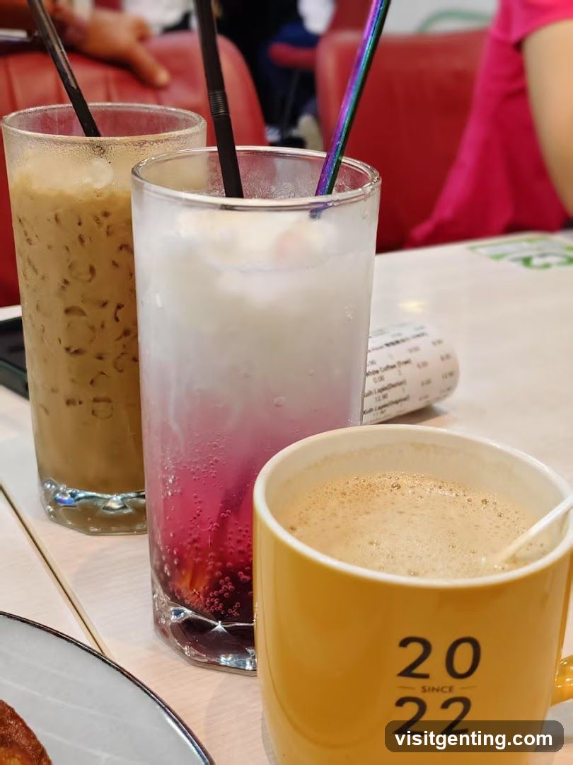 Tabletop beverages at café