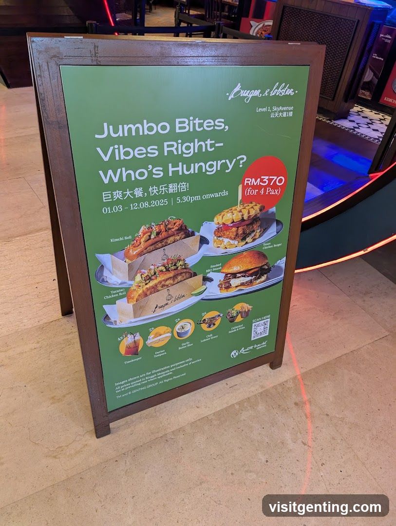 Promotional Signboard for Jumbo Bites at Bruen & Lobster