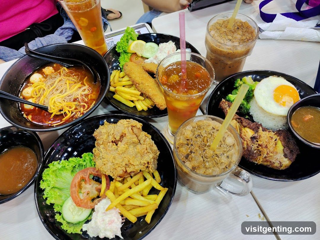 Food Spread at Restaurant