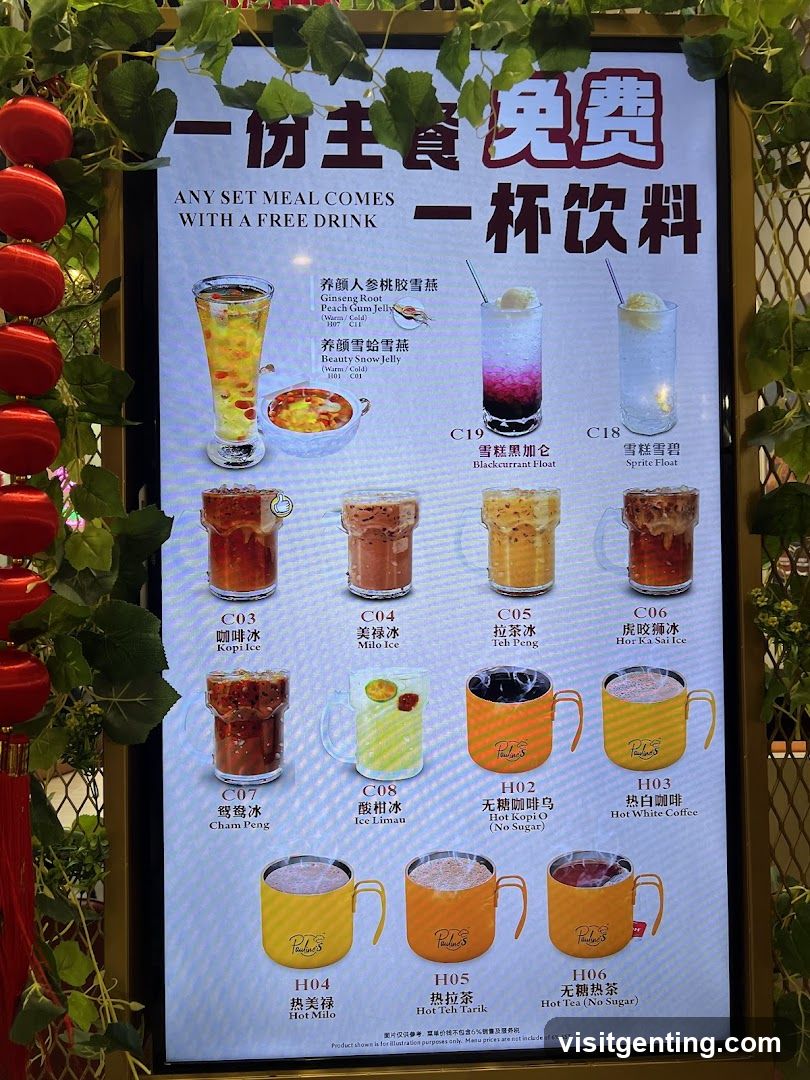 Free Drink with Any Set Meal