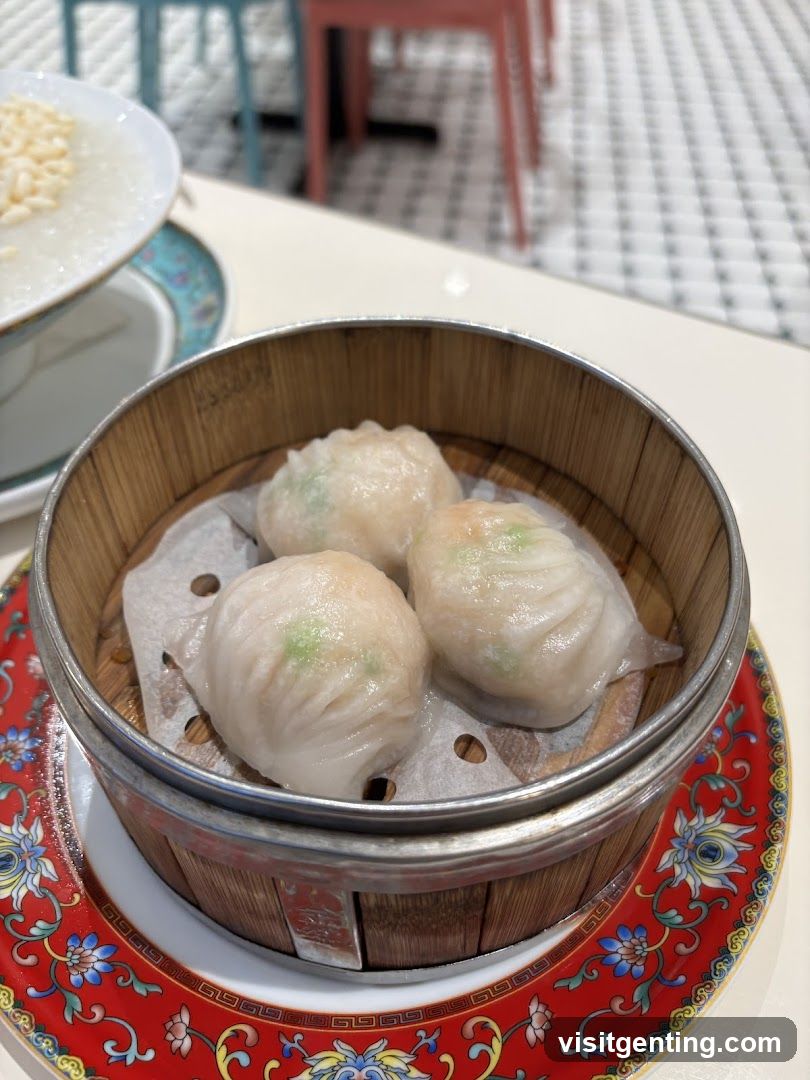 Dumplings in steamer basket