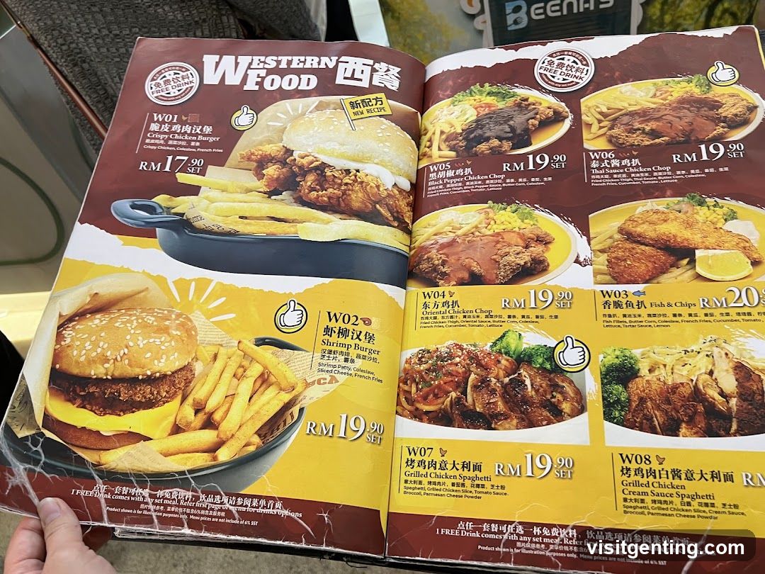 Western Food Menu