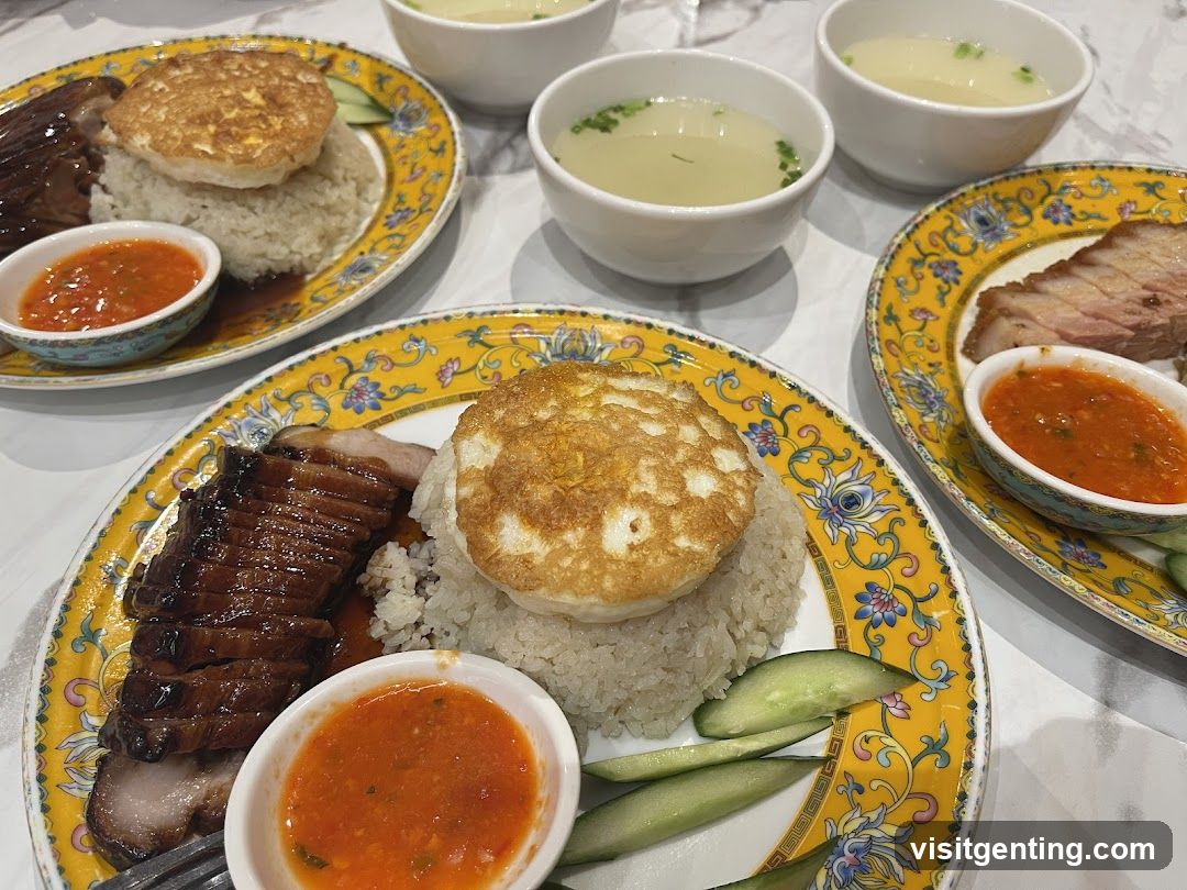 Plates of Roasted Meat and Rice
