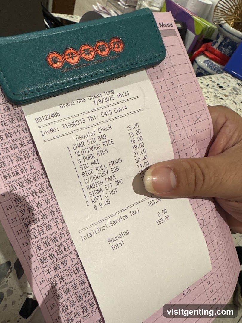 Restaurant Receipt