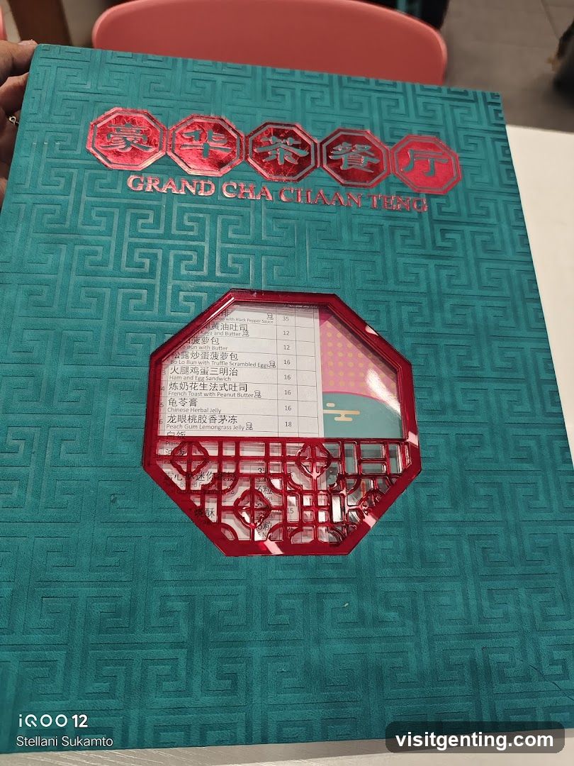 Grand Cha Chaan Teng Menu