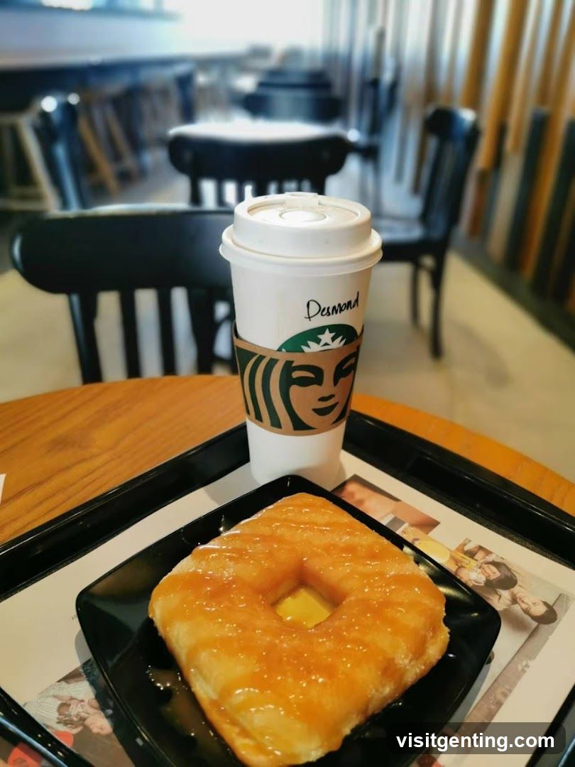 Starbucks Coffee and Donut