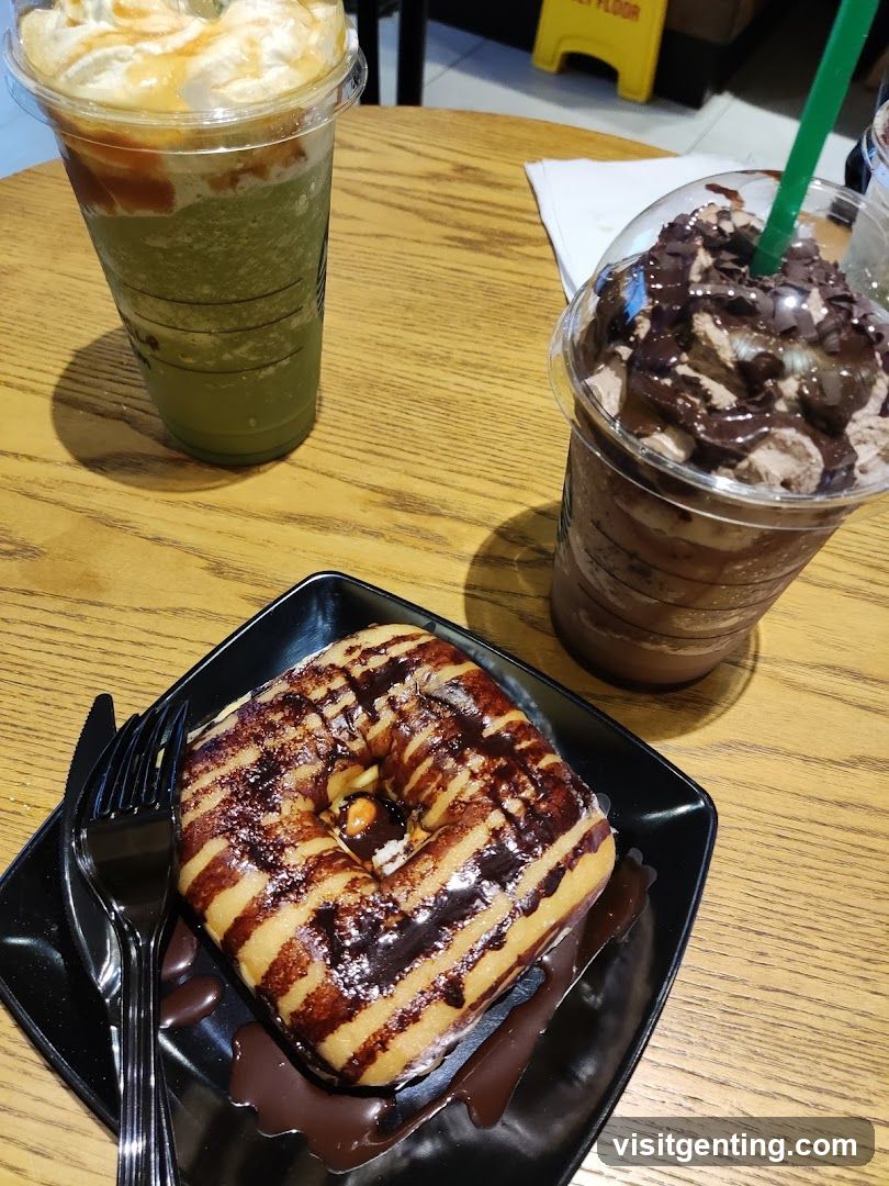 Donut and Frappuccinos