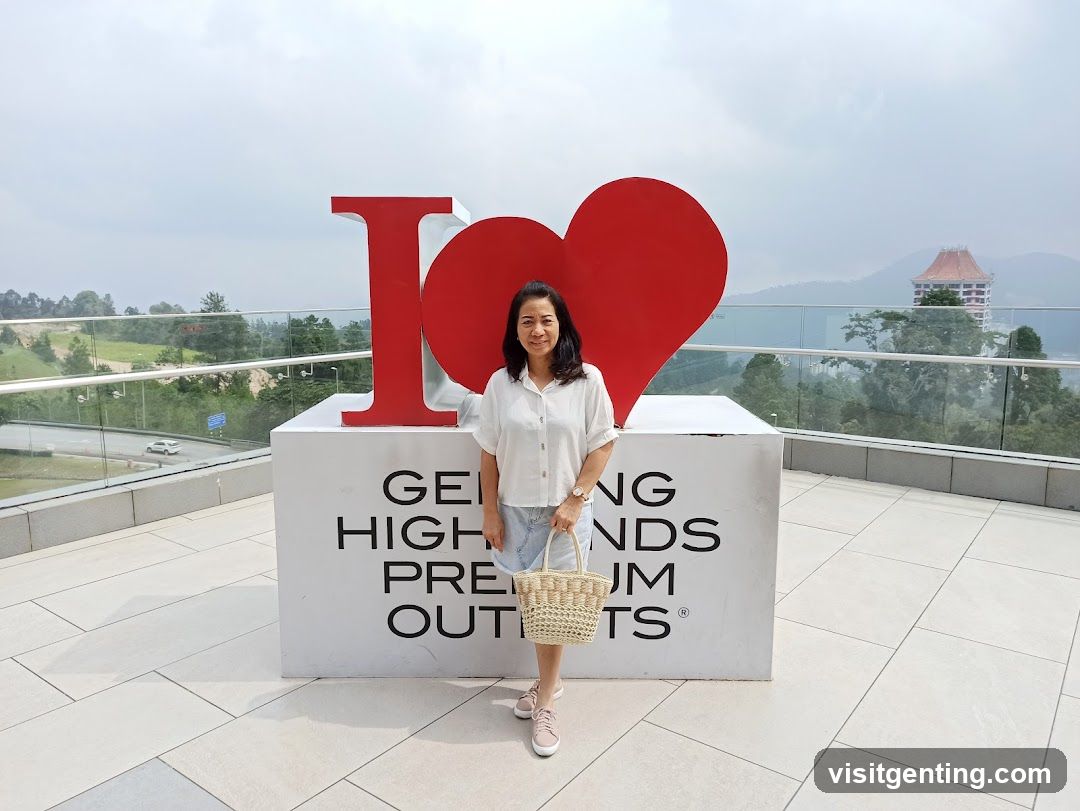 Woman Posing with "I Love" Sign
