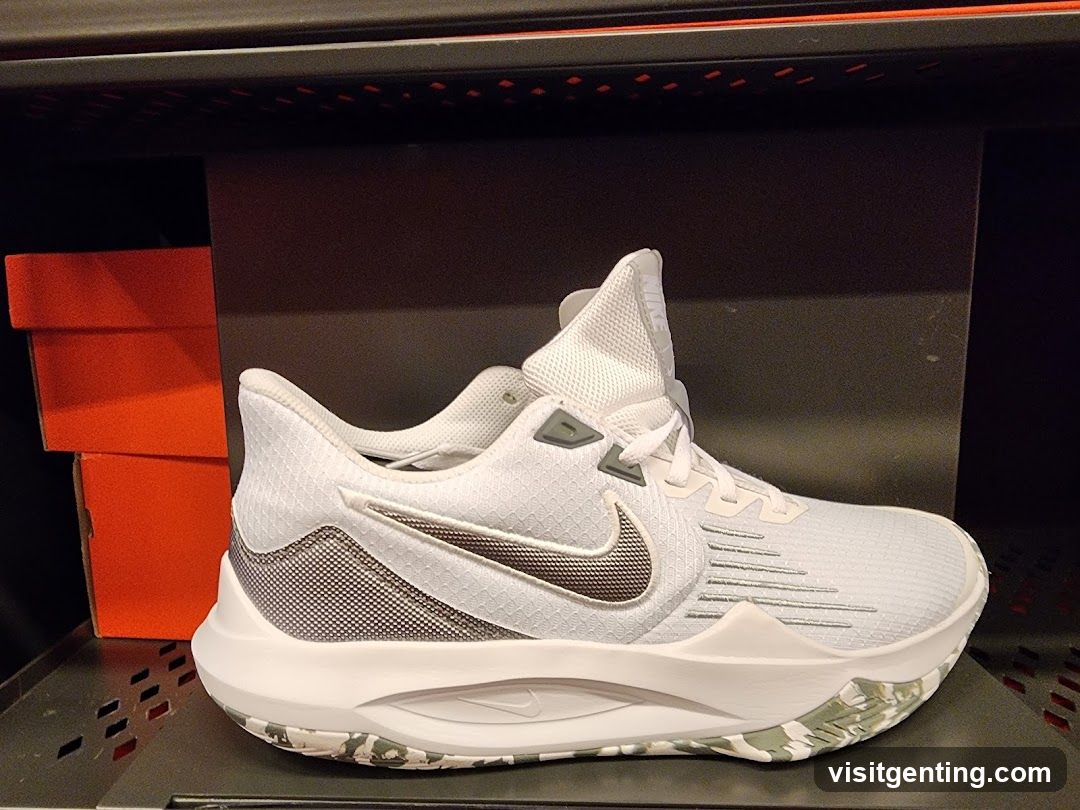 White Nike Basketball Shoe