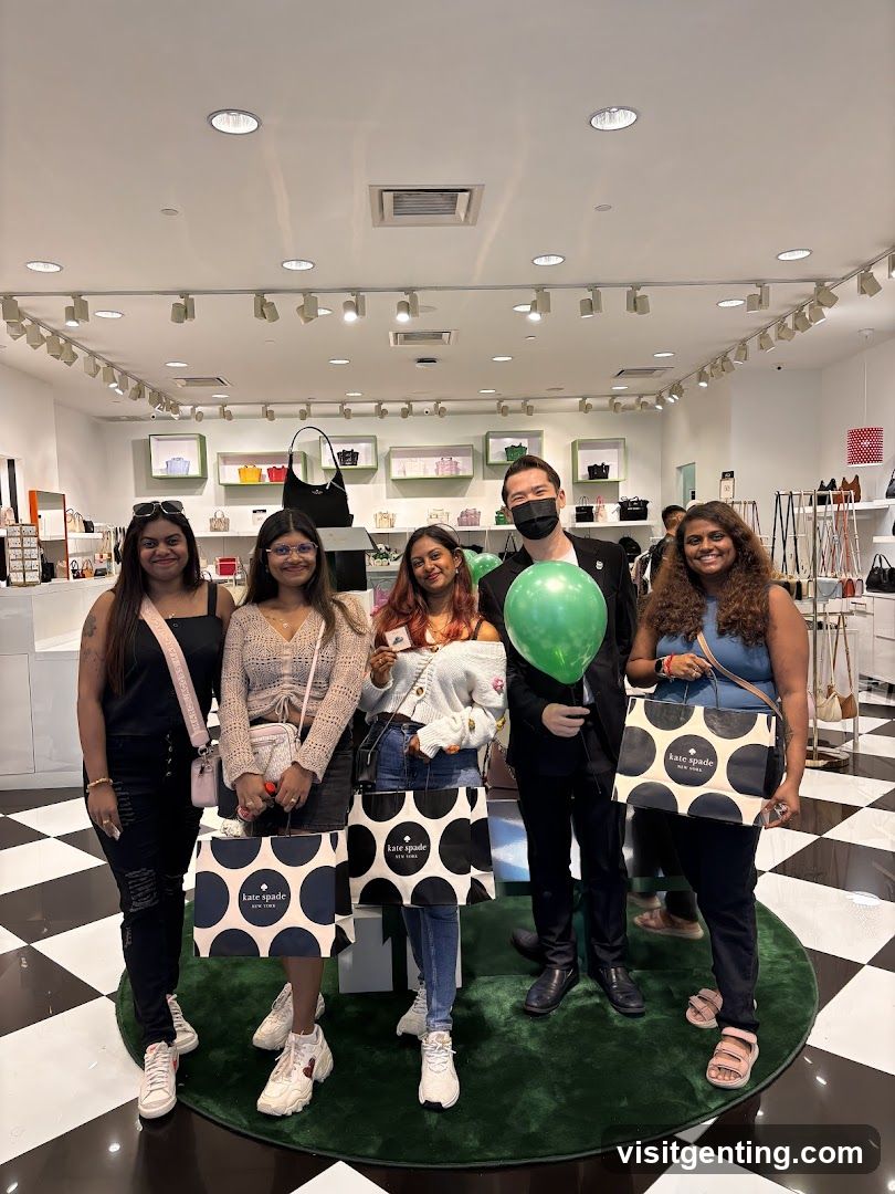 Group Posing with Shopping Bags