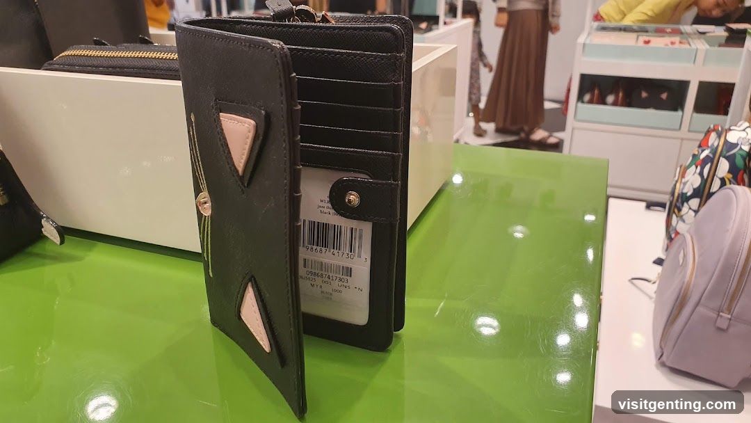 Black Wallet with Pink Accents