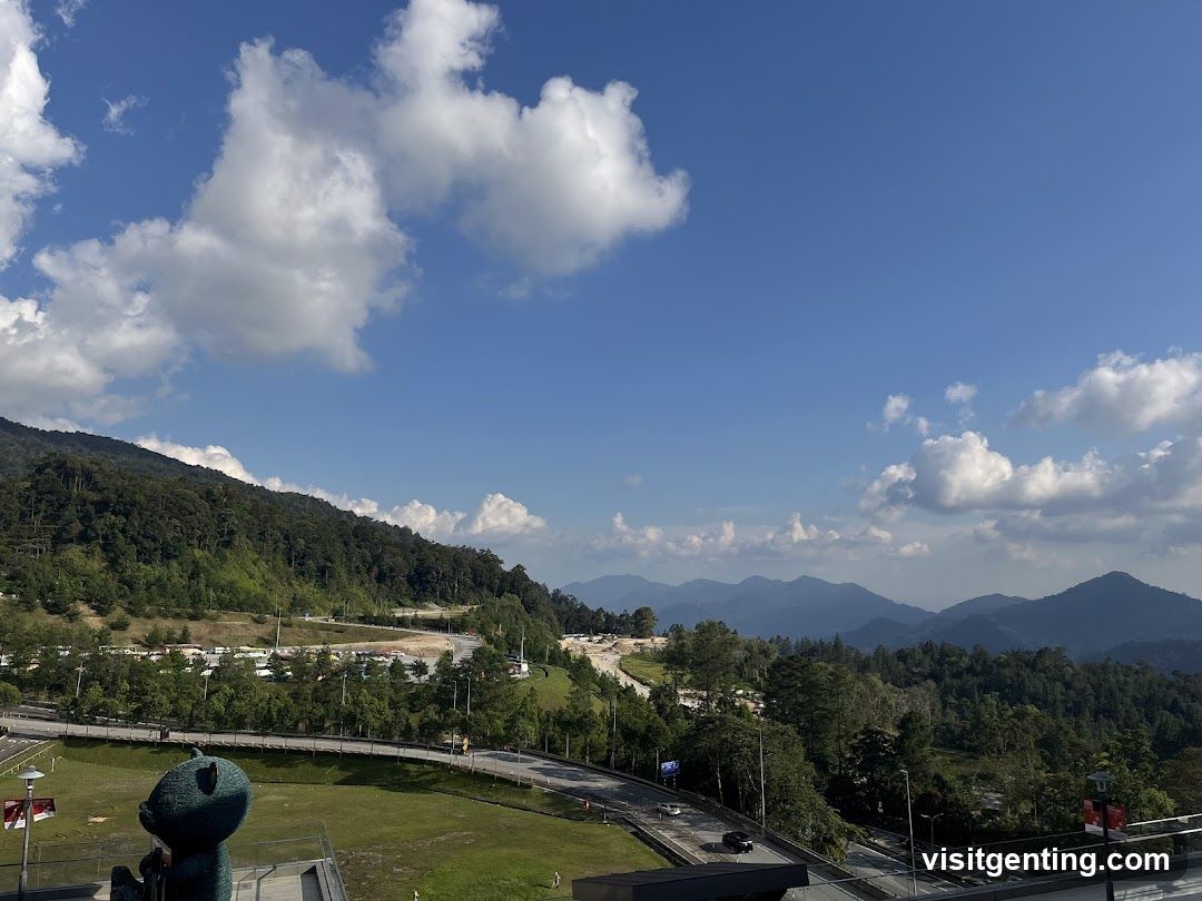 Mountainous Landscape with Road and Clouds