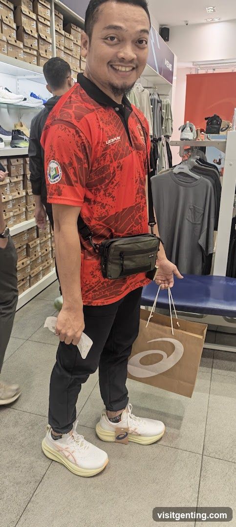 Man in a sporting goods store