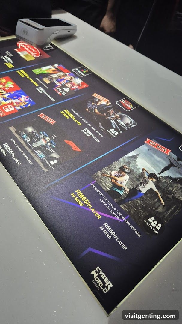 Cyber World Esports Menu