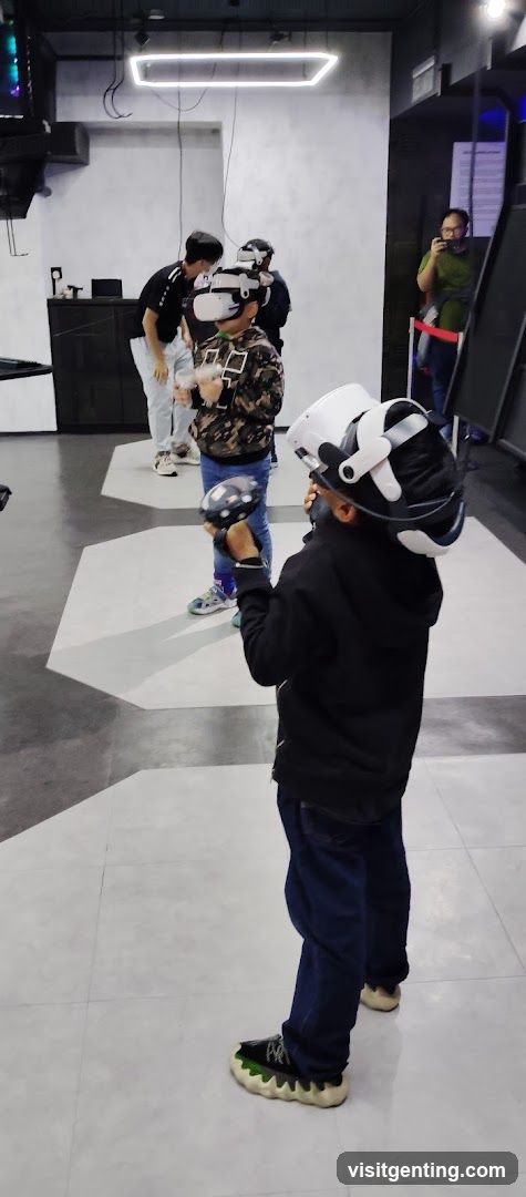 People playing VR games