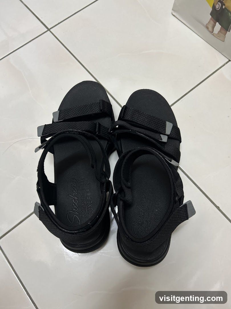 Black Skechers Sandals