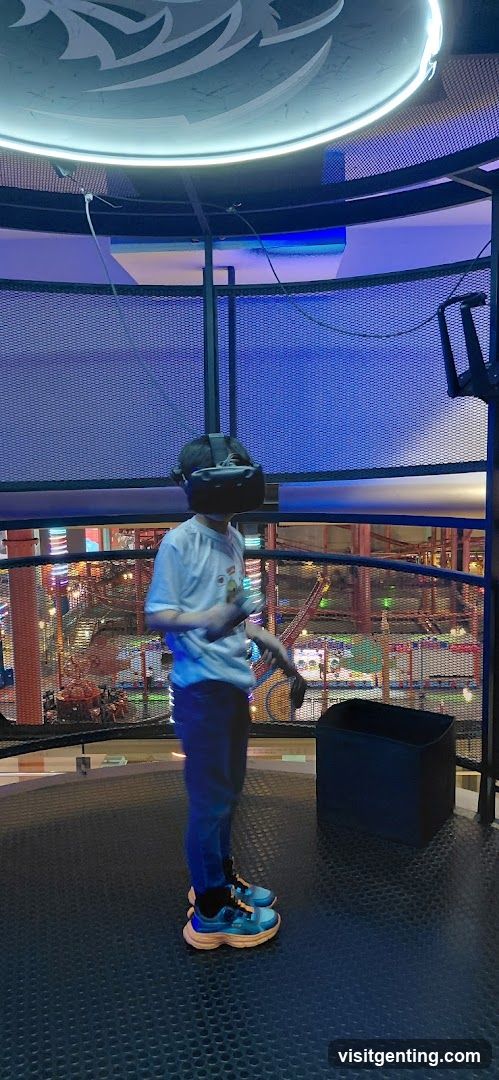 Child wearing VR headset