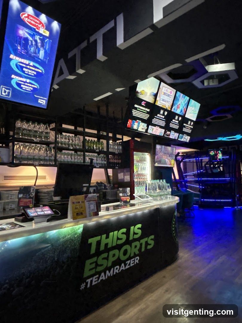 Esports Gaming Center Counter