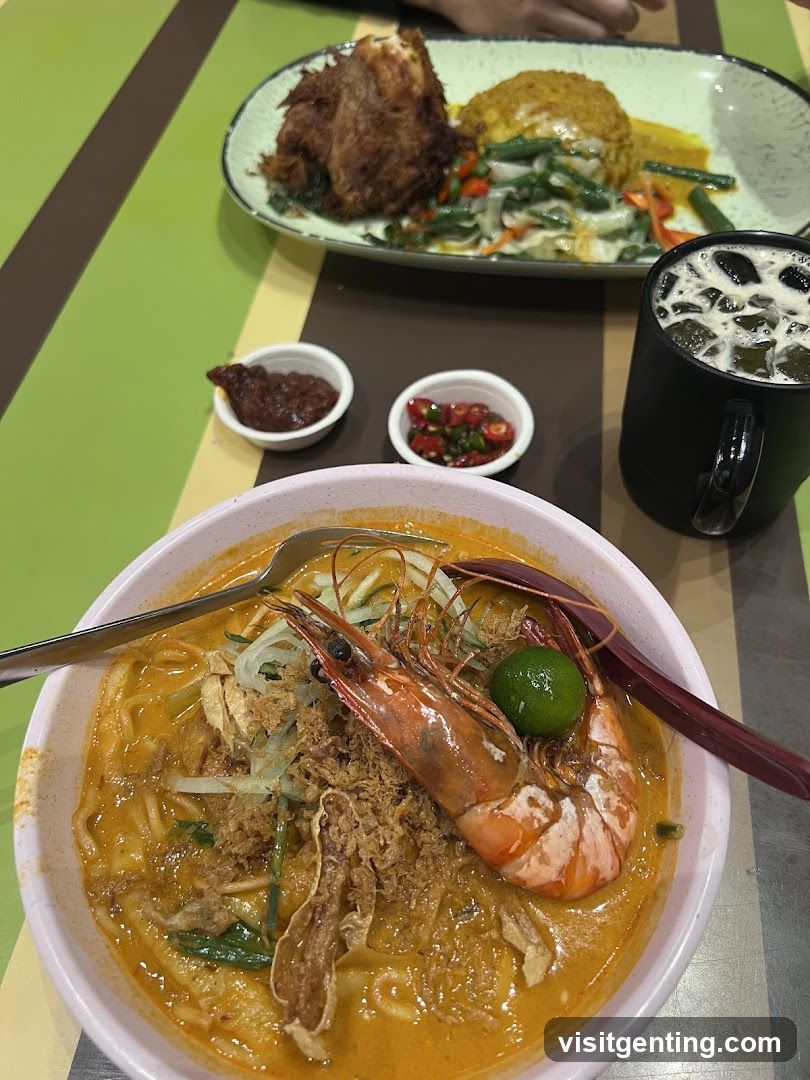 Laksa and Fried Chicken Meal