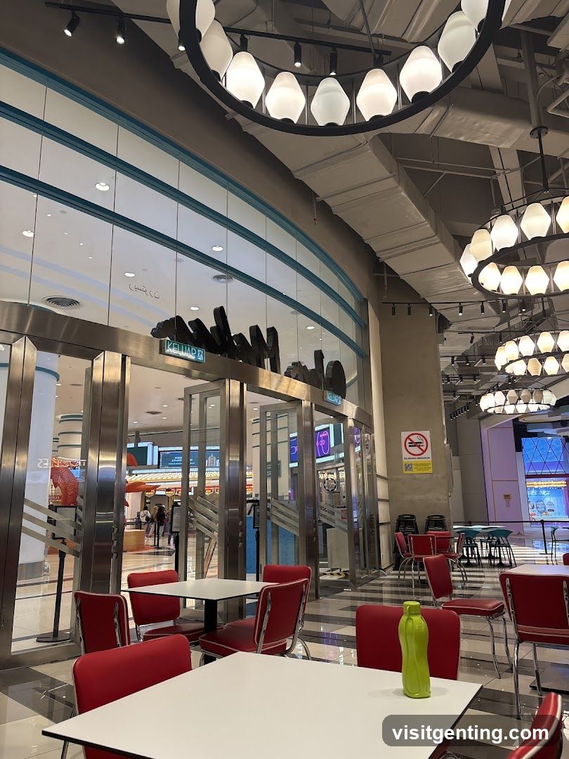 Diner Interior with Red Seating