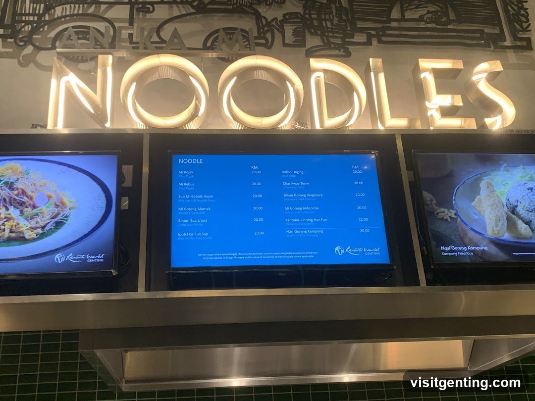 NOODLES Menu