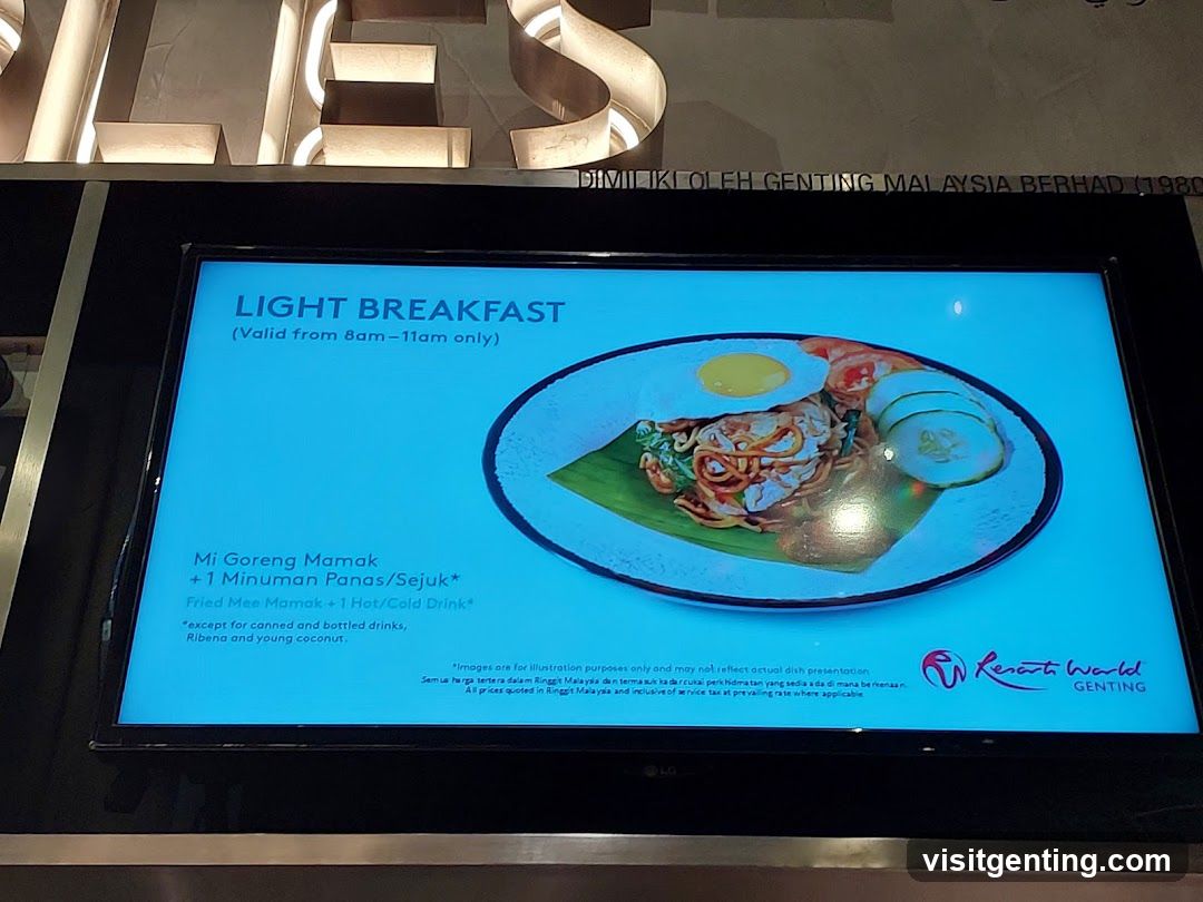 Light Breakfast Menu