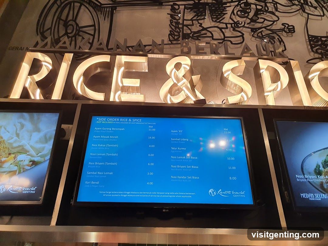 Rice & Spice Menu