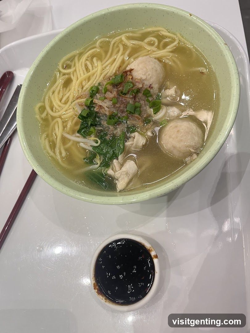 Noodle Soup with Meatballs