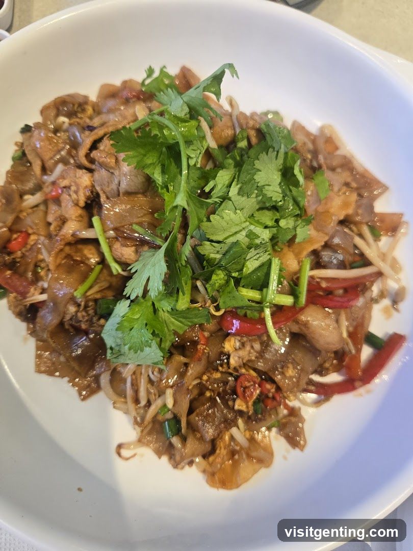 Stir-fried noodles with meat and vegetables