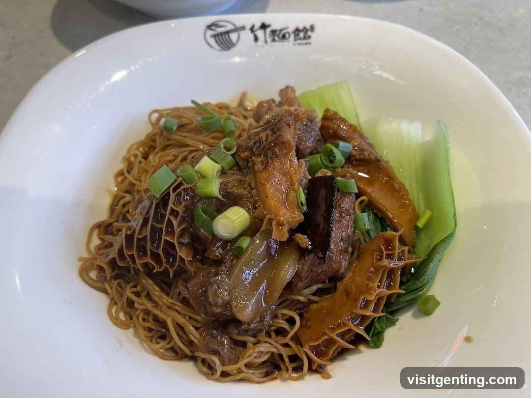 Noodle Dish with Beef and Bok Choy