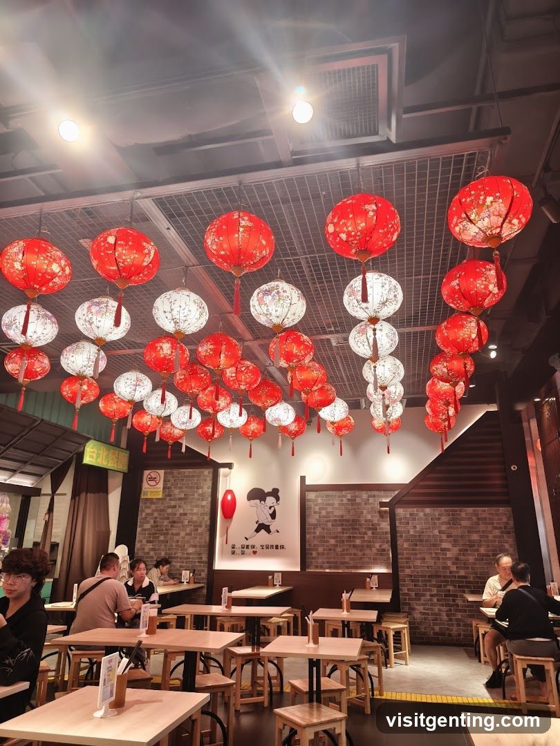 Restaurant Interior with Lanterns