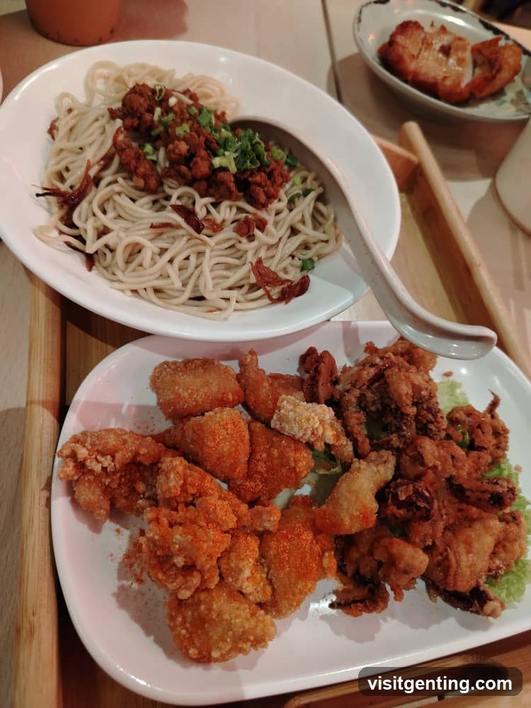 Noodles and Fried Food