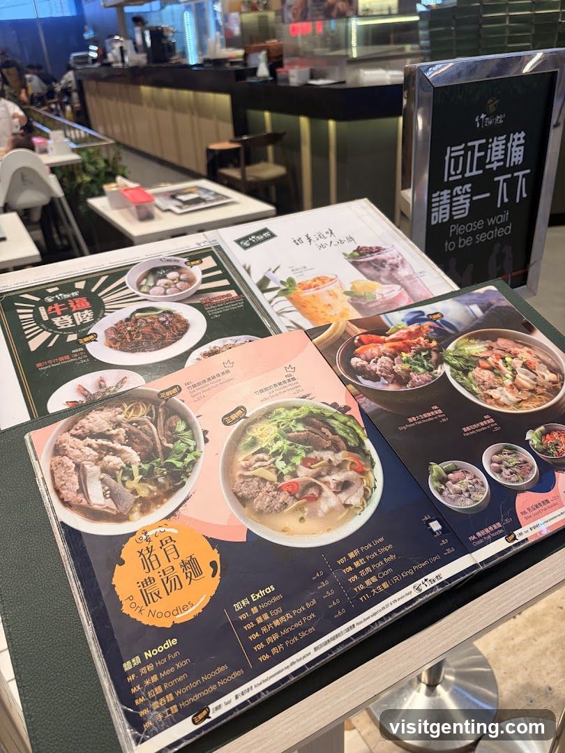 Noodle Menu