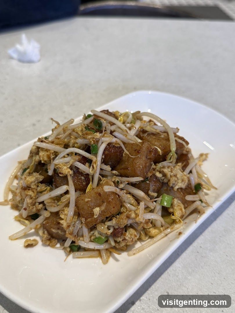 Fried Turnip Cake with Bean Sprouts