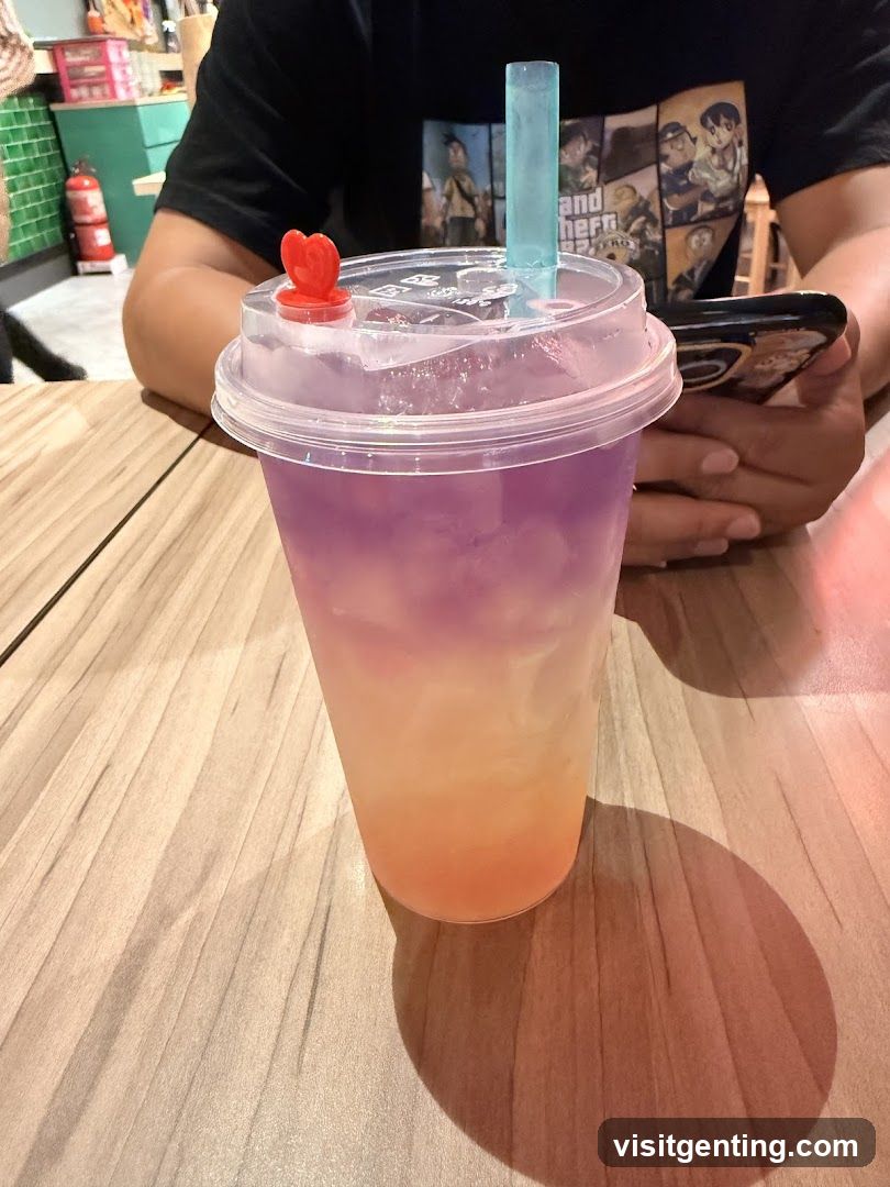 Layered Drink with Heart Charm