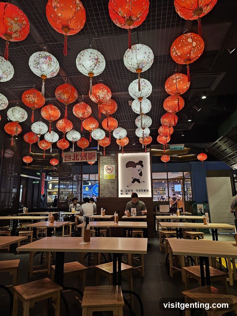 Restaurant Interior with Lanterns