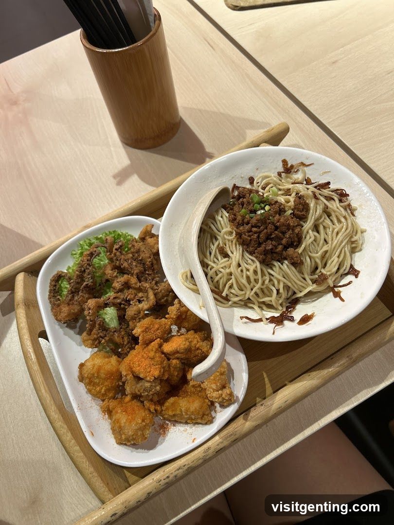 Noodles and Fried Chicken