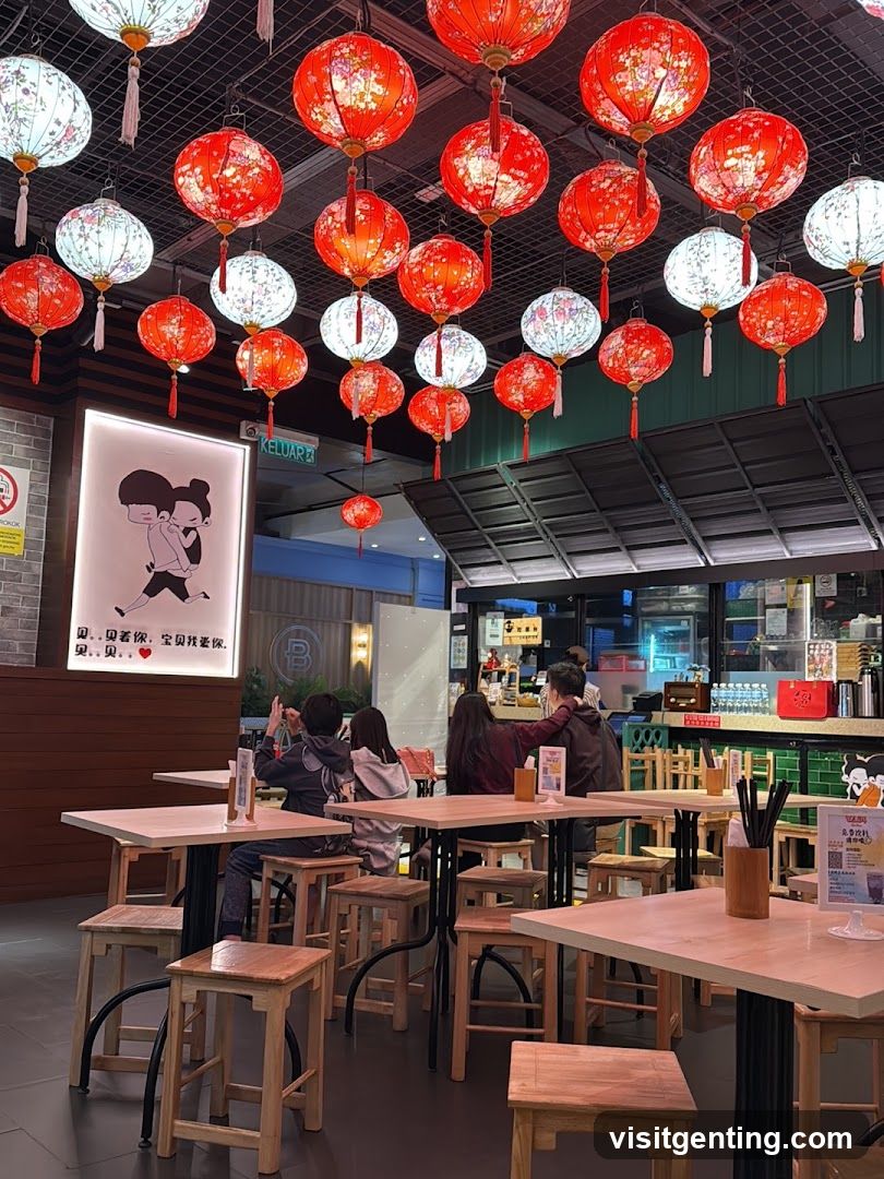 Restaurant Interior with Lanterns